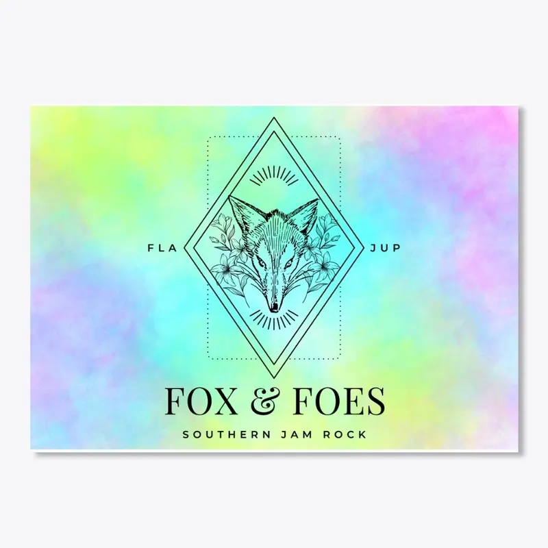 Fox & Foes Tie Dye Sticker